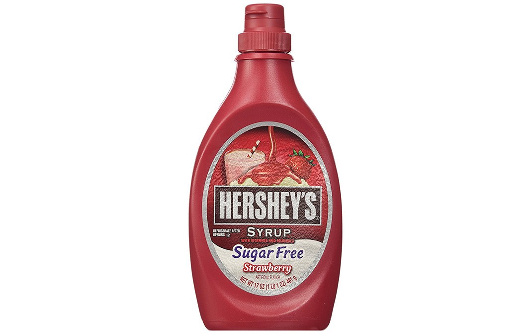 Hershey's Syrup Sugar Free Strawberry   Plastic Bottle  481 grams